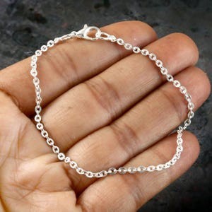 Silver Bracelet, Sterling Silver,  women silver link bracelets, 925 silver chain bracelets, sterling silver women chain bracelets