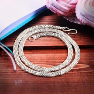 Pure silver chain, 925 sterling silver chain, Elegant chain necklace, Minimalist chain, Boho chain, Necklace for women,