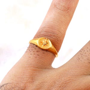 Sterling Silver Starburst Ring, Silver Star Ring, North Star Ring, Minimalist Ring, Polaris Ring, Ring For Women, Gift For Her