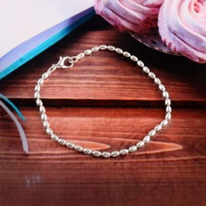 Silver Bracelet, Sterling Silver,  women silver link bracelets, 925 silver chain bracelets, sterling silver women chain bracelets