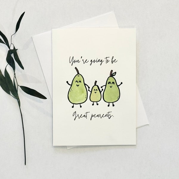 You're Going to be Great Pearents Card | New Baby Card | New Parents Card | Baby Shower Card | Congratulations Card | Minimalist Card