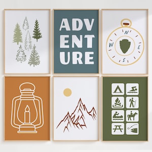 National Park Inspired Kids Nursery Art Bundle | National Park Nursery | Camp theme room | Camping nursery | Adventure Nursery | Forest room