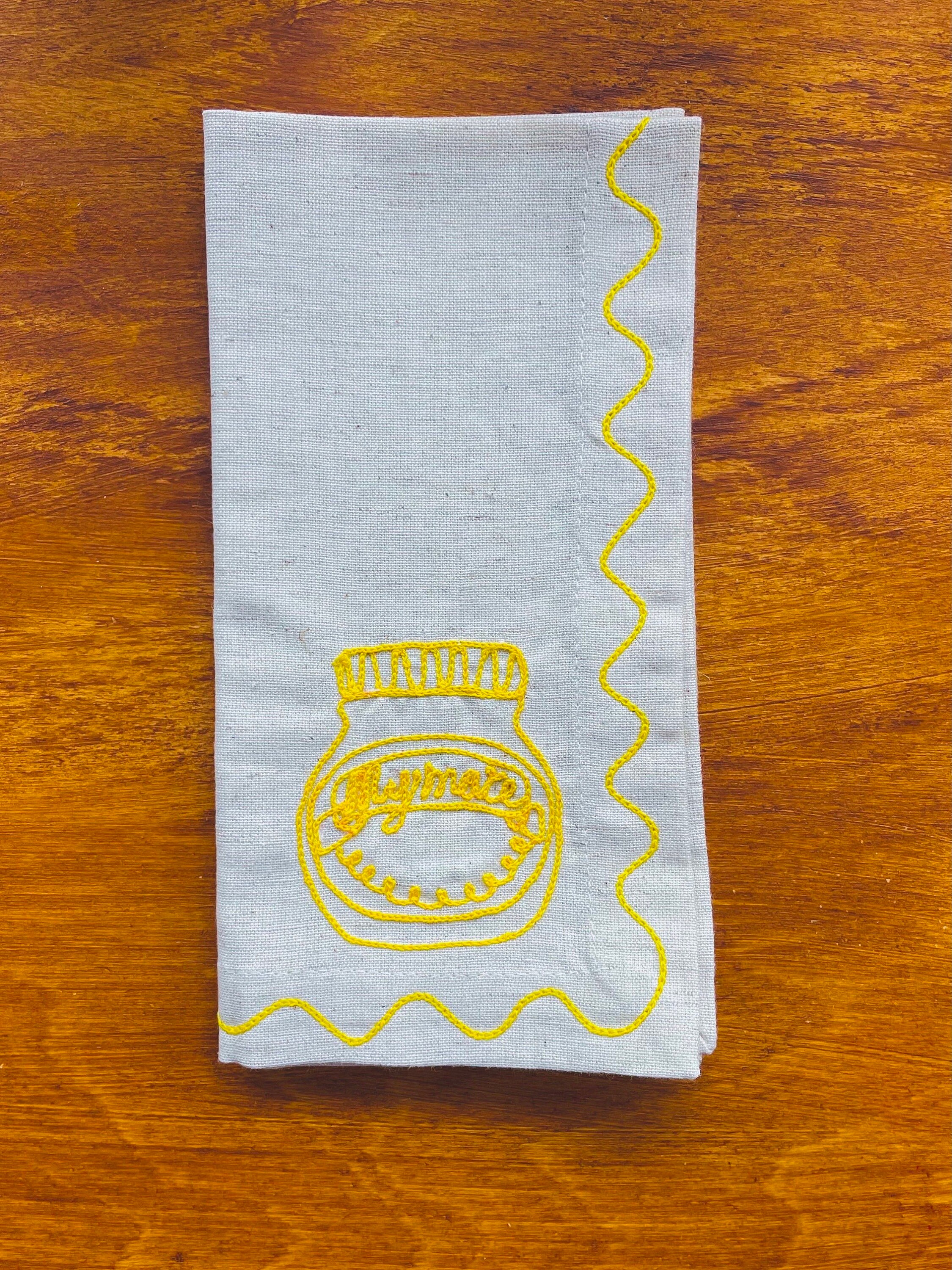 Preserves Patterns Set of 6 Embroidered Food Preserves Napkins - Etsy