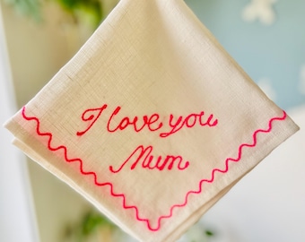 Embroidered Personal Message Handkerchief