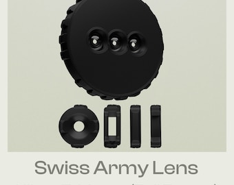 Swiss Army Lens for Nikon Z-Mount (full frame only) | 5-in-1 modular lens | 3D Wiggle Effect, Disposable Camera Look and more