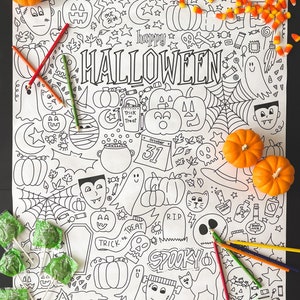 Large Halloween Coloring Sheet