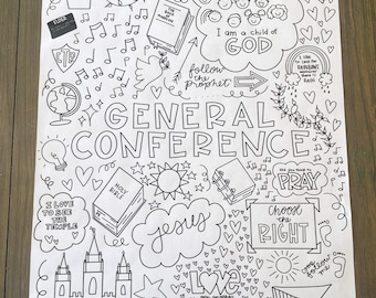 Hoja grande para colorear de la conferencia general
