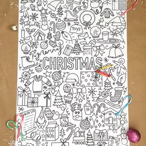 Large Christmas coloring sheet
