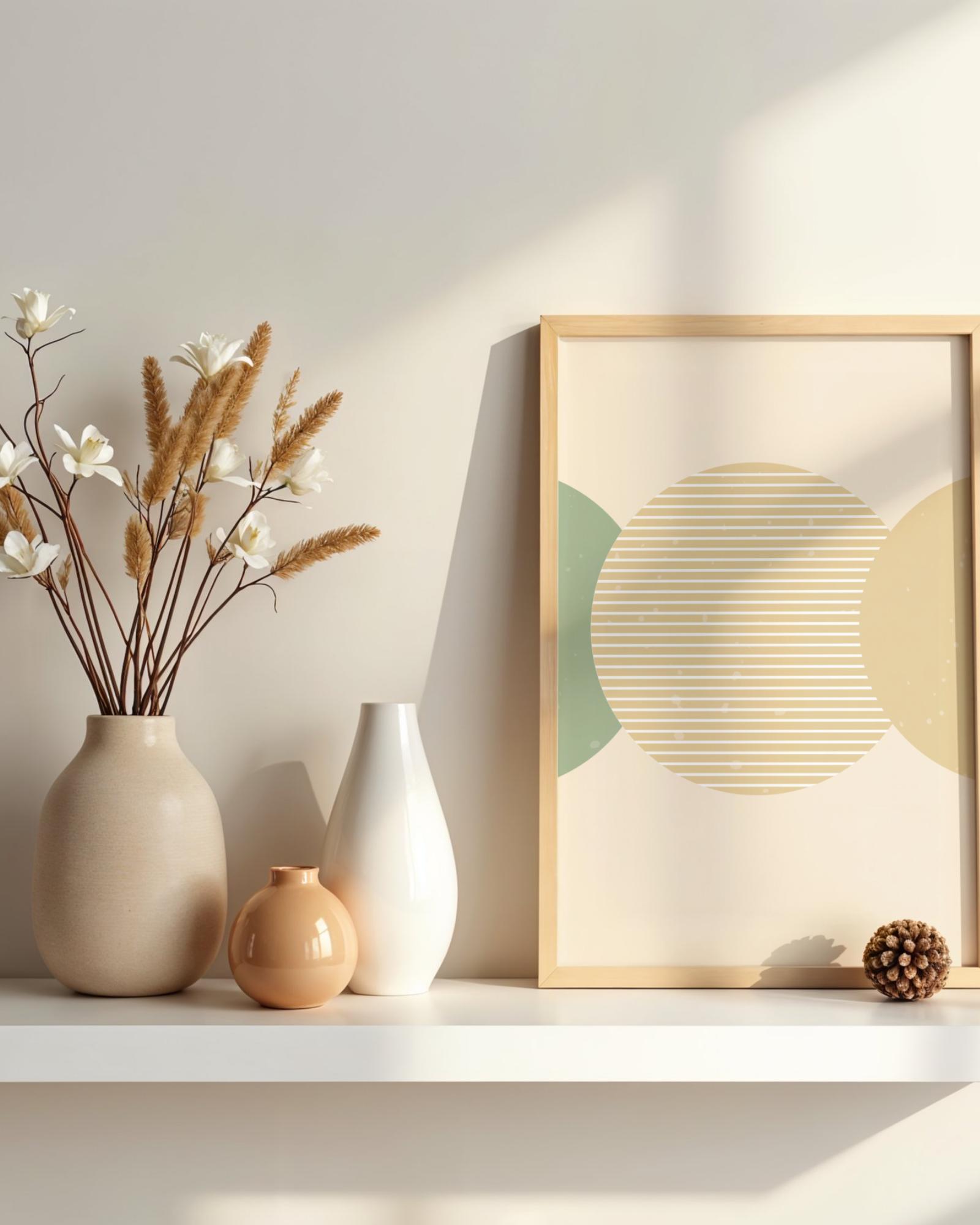 Neutral Wall Art Set of 3 | Minimalist Beige Decor | Boho Living Room ...