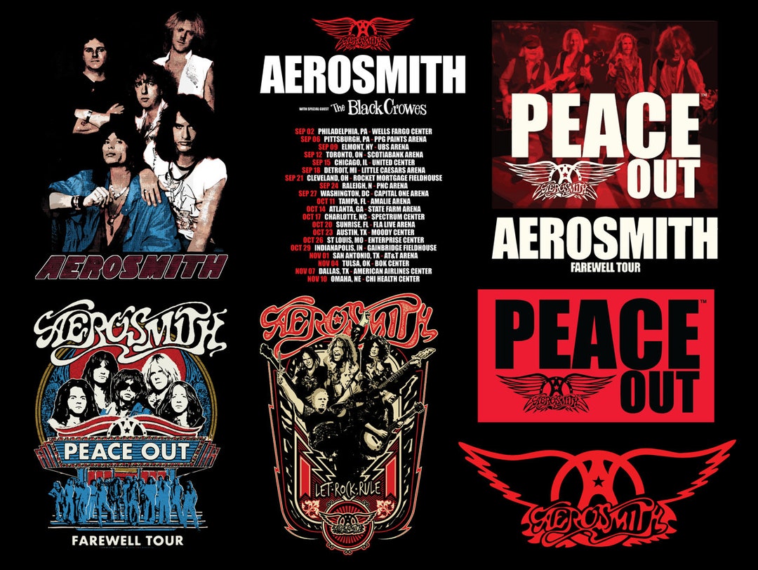 Aerosmith Farewell Tour 2023 2024 Peace Out Farewell Tour Etsy