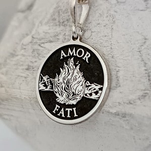 Amor Fati Halskette, Amor Fati Symbol Halskette, AmorFati Halskette, Silber Amor Fati Halskette, Amor Fati Halskette, Halskette Liebe des Schicksals