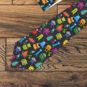 Alien Tie, Monster Tie, Funny Work Office Tie Necktie, Unique Tie, Novelty Tie, Alien Gift