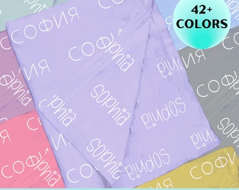 Custom Russian Name Blanket, Personalized Reversible Baby Blanket Russian Gift for Baby Toddler Kids, Custom Blanket English Russian Nursery