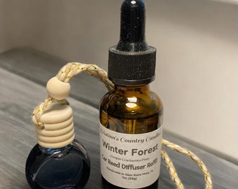 Car Diffuser Oil Refill: 1oz Dropper Bottle with Replacement Cap