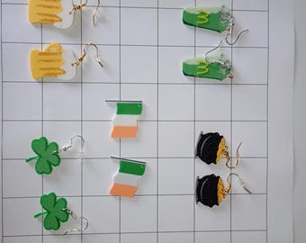 Pendientes del Día de San Patricio - Joyería, festividad, festivo