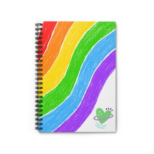 Spiral Bound Stay True To You Notebook - Ruled Line, Motivational Notebook, Love is Love Notebook, Self Love Journal, School Notebook