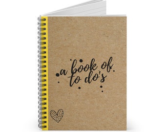 Spiral Bound To Do List Notebook - Ruled Line, Honey Do List, To Do List Journal