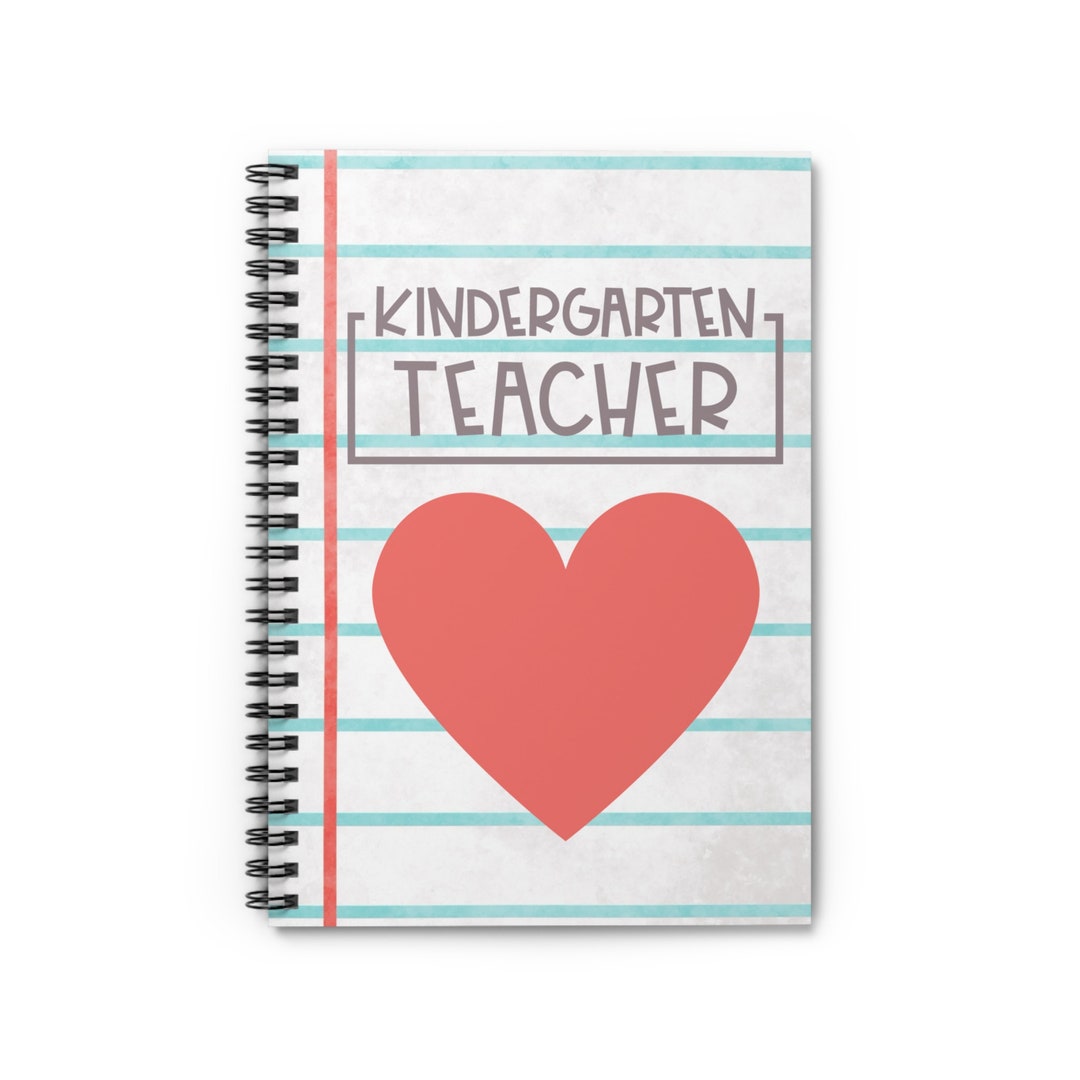 Kender Notebook Spiral Bound Kindergarten Teacher Notebook - Ruled Line, Teacher Gift ...