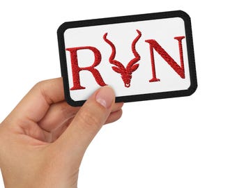 Phish Patch | Run Like An Antelope | Black / Red Embroidered Patch