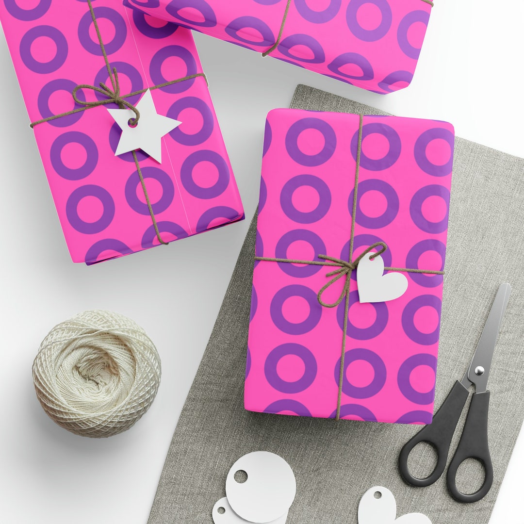 Donut Wrapping Paper Pink/purple Etsy