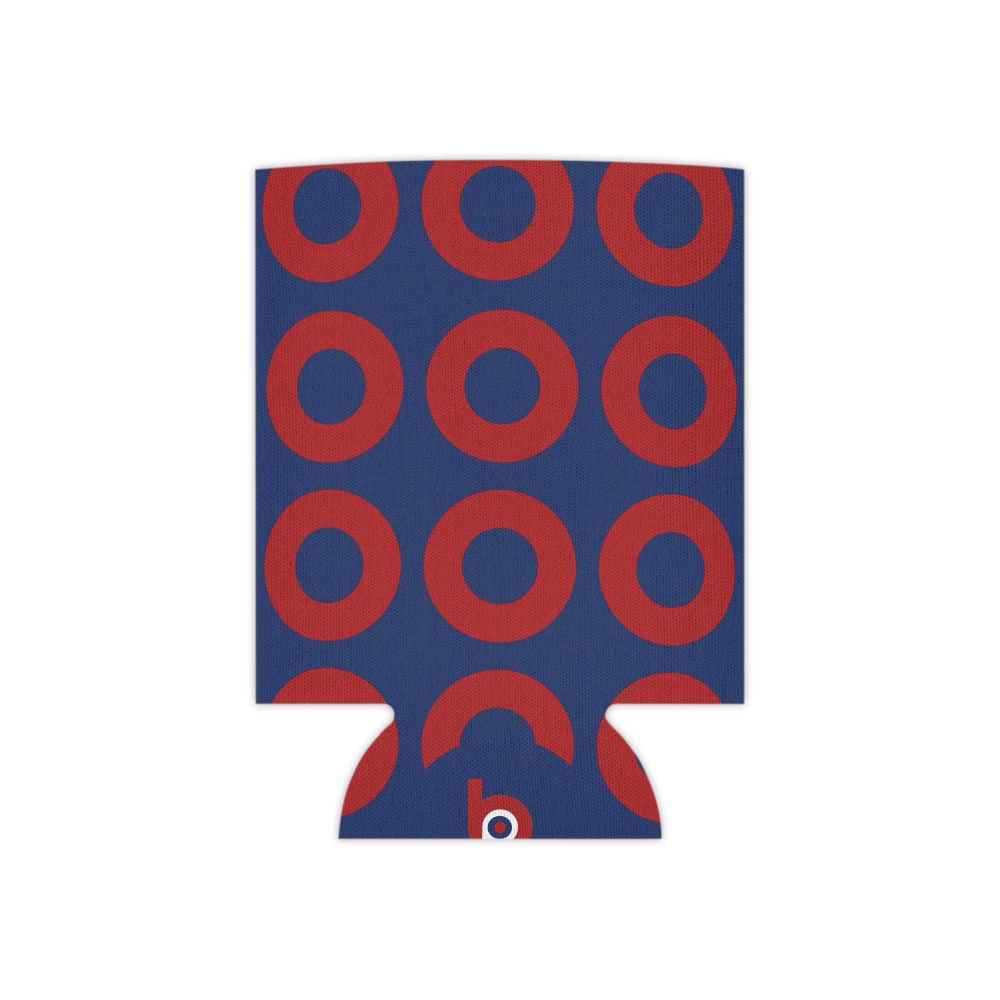 Phish Donut Beer Hugger Red/Blue Can Cooler Sleeve