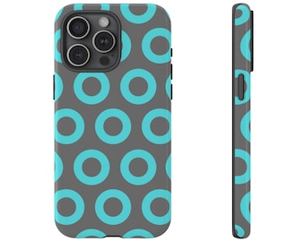 Étui pour portable Fishman Donut | Turquoise/Gris | | iPhone, Google, Samsung |