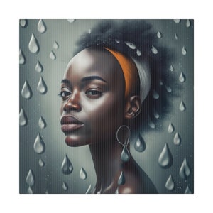 Woman on canvas- Intrigued- Matte Canvas, Stretched, 0.75&quot;