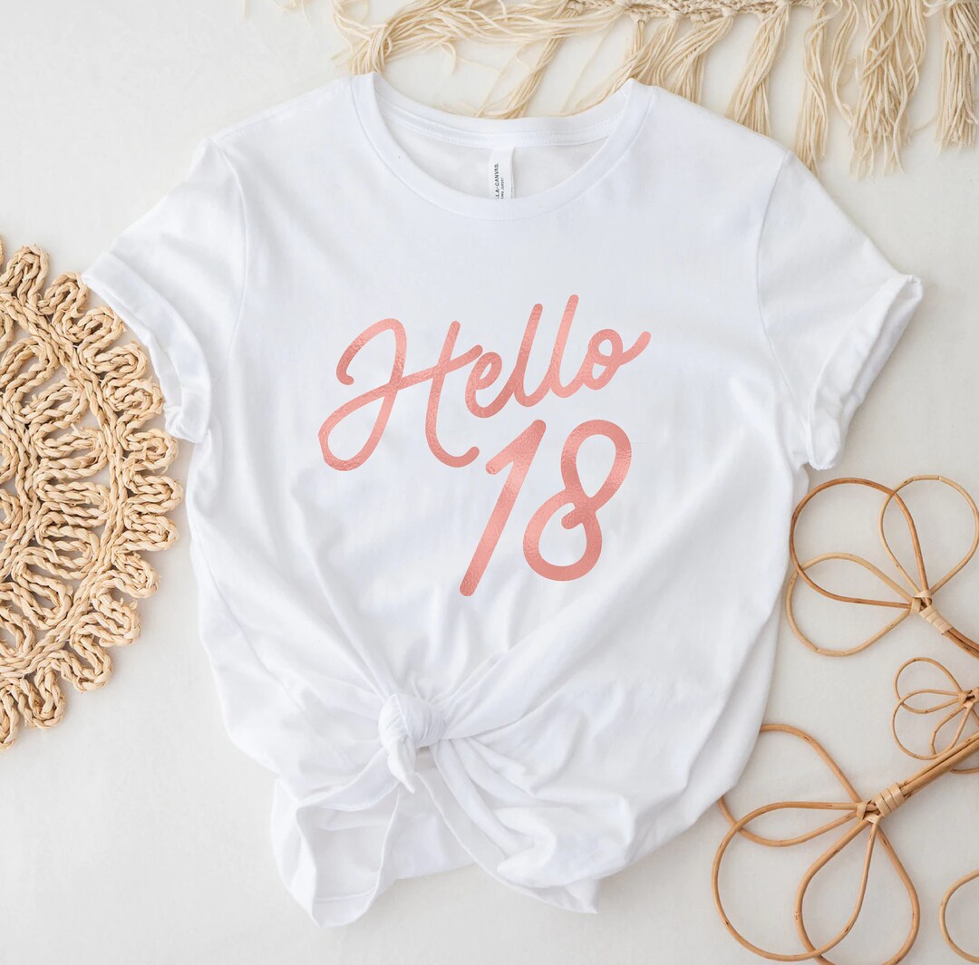 18th Birthday T-shirt, 18th Birthday Gift Shirt, Birthday Shirt, Hello