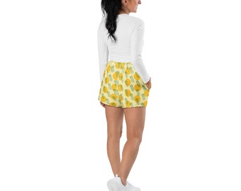 Fun Pineapple Athletic Shorts für Damen