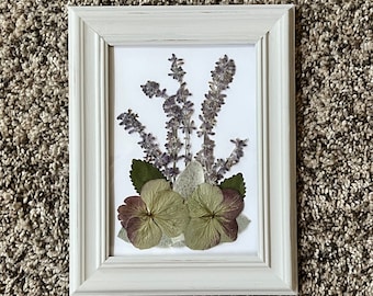 Framed art gift for the holiday wall art with real pressed flowers wall art for nature lover gift for the home decorations