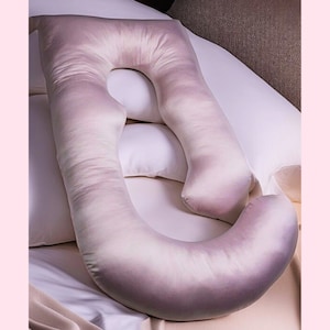 Luxury Natural Wool Jumbo Size Pregnancy,Full Body Support, Maternity&Nursing Pillow, Organic cotton Sateen Fabric, Vacuum Package, 80*145cm