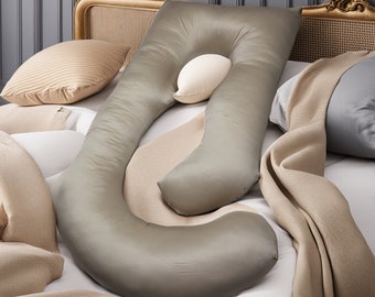 Upgraded U Shaped Body Pillow With Memory Foam or Cotton Stuffing