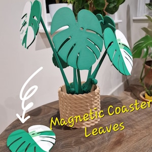 Magnetic Coaster Plant, Artificial Monstera