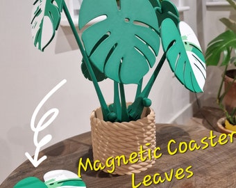 Magnetic Coaster Plant, Artificial Monstera