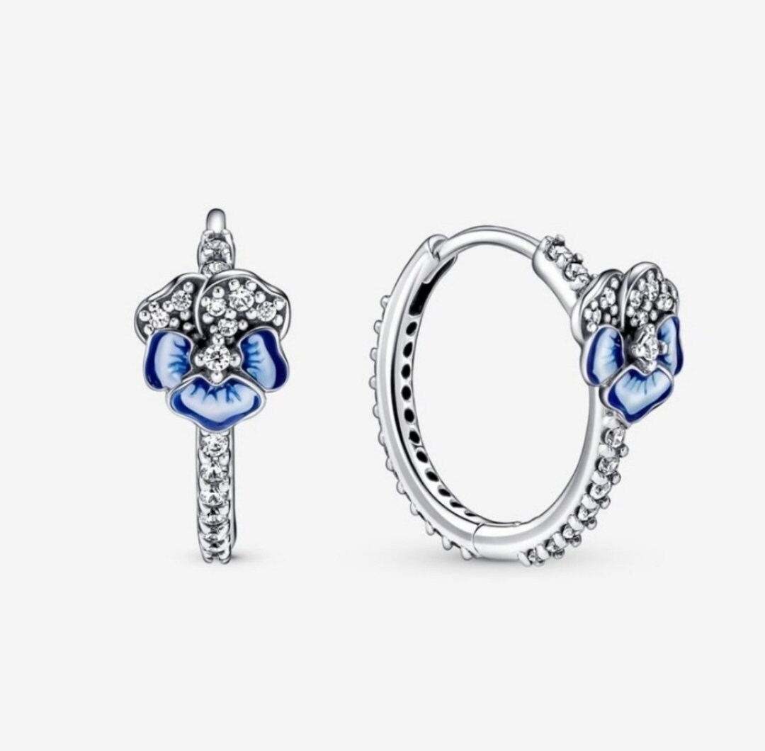 Pandora outlet blue earrings