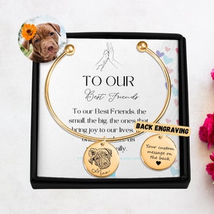 Personalized Dog Bracelet, Pet Charm Bracelets, Dog Mom Jewelry, Bangle Bracelets Women, Custom Pet Bracelet, Pet Photo Bracelet, Dog Charm