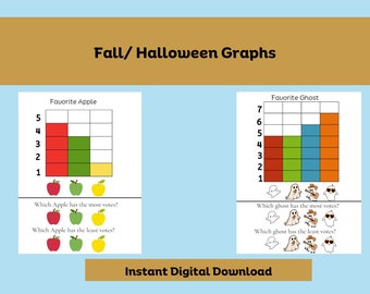 Fall Halloween Pre K Math Graphs