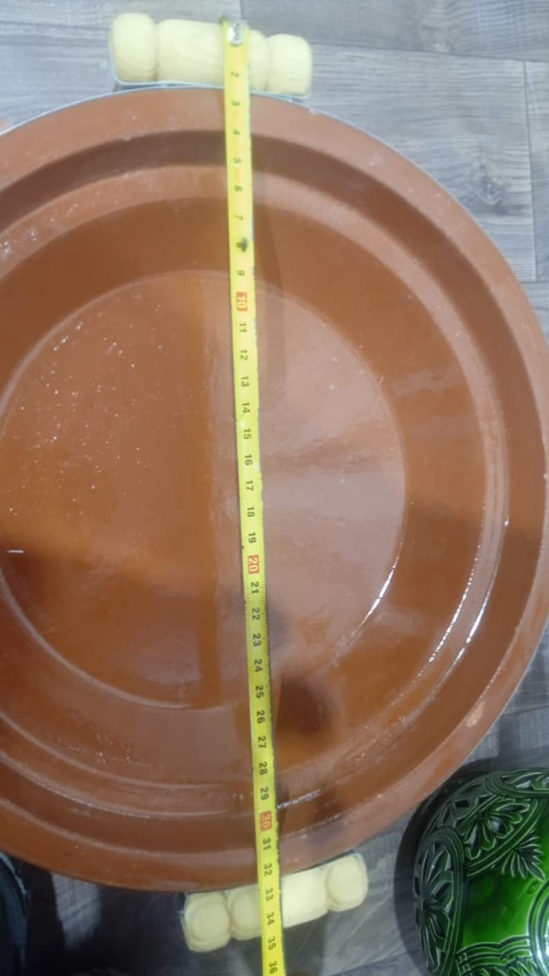 Valdearcos Plat à Tajine en Terre Cuite Diam. 22 cm - Haut. 18 cm