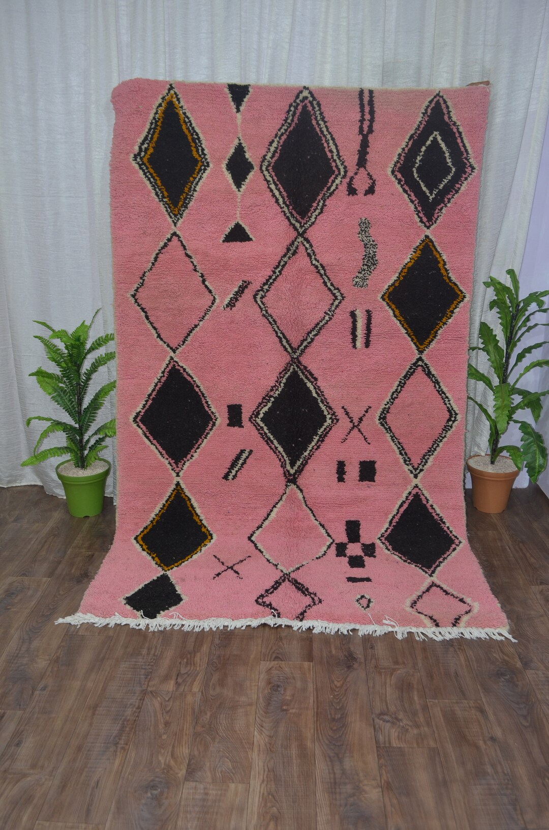 Boujaad Colorful Wool Rug custom Rug Living Room Rug 6x9large Area Rug