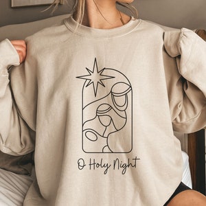 Christian Christmas Sweatshirt, Nativity Scene Sweater, Christmas Nativity Shirt, True Story Nativity, Religious Christmas Gifts, Minamalist
