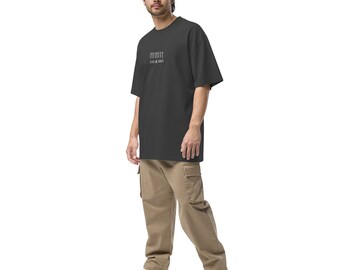 INFINITEcy: semplice stampa ricamata, t-shirt streetwear oversize pesante