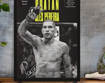 Alex Pereira Poster, UFC Poster, Poster Ideas, Brazillian Poster, Fighter Poster, Athlete Motivation, Wall Decor