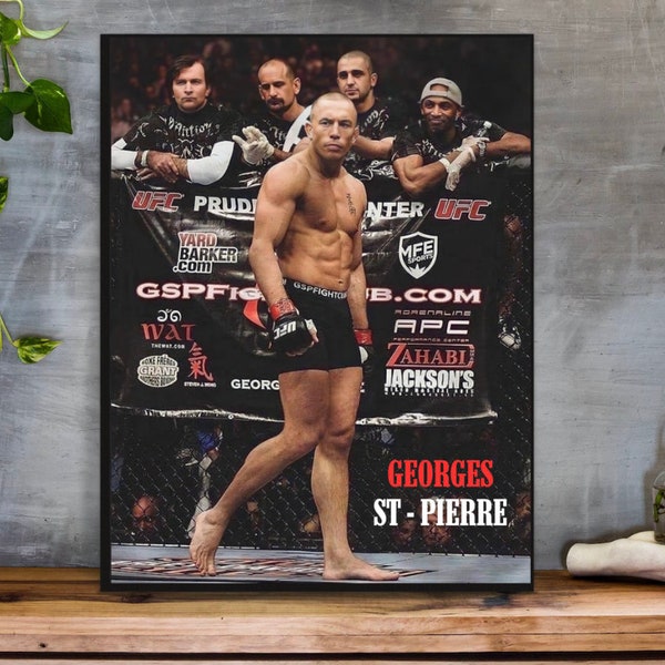 GSP Poster, George St-Pierre , UFC Poster, MMA Poster, Boxing, Wall poster, Wallart,  Print boxing, Poster Prints