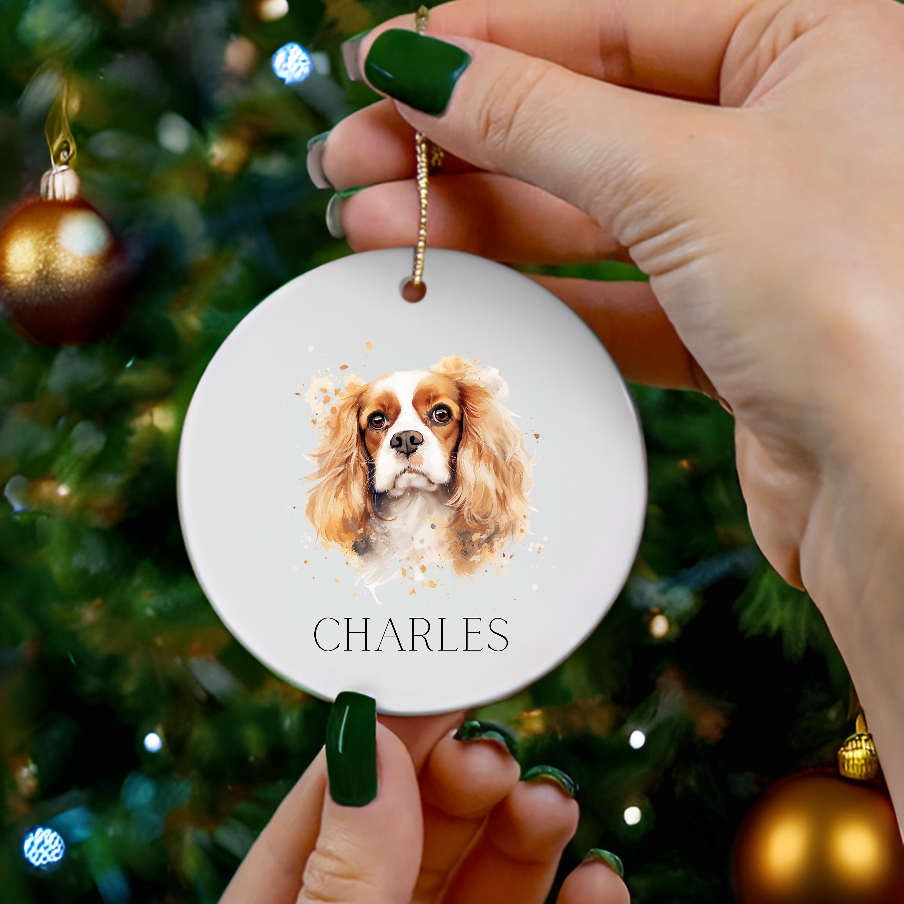 Cavalier King Charles Spaniel Christmas Tree Topper 