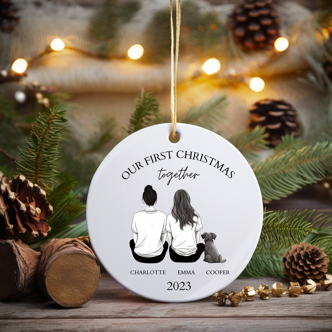 Lesbian Couple Dog Ornament Lesbian Couple Lesbian Etsy