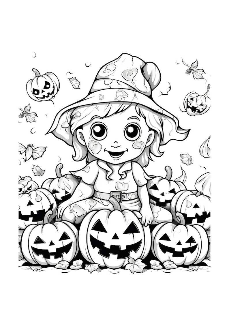 HALLOWEEN Printable Coloring Pages for KIDS - Etsy