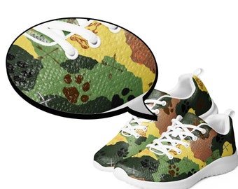 RANGER THEMED D20 Camouflage Shoes DnD Roleplay Gear Comfortable EVA Outsole Footwear Perfect LARPing Gift for Fantasy Fans