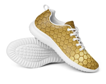 Maak een statement met deze funky gouden stippen-sneakers! Kicks die comfortabel, stijlvol en klaar zijn voor elk avontuur