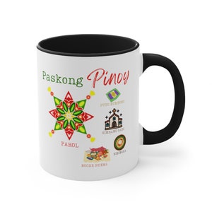 PASKONG PINOY Accent Coffee Mug 11oz Philippines Christmas Tradition mug gift for pinoy boss gift for Filipino friend gift for grandparents