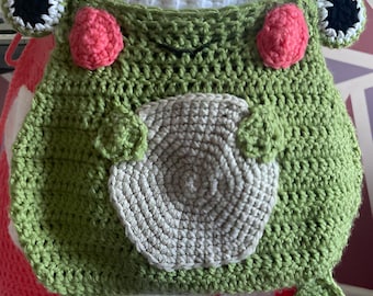 Padrão de crochê para bolsa do Humphrey, o Sapo – Bolsa estilo Cottagecore (Padrão em PDF)